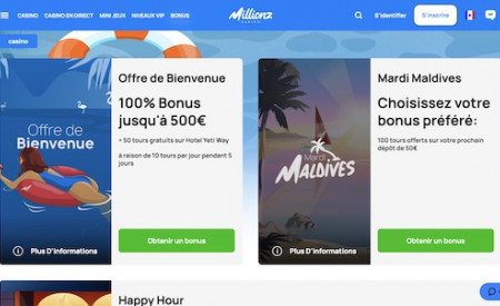 Millionz Casino aperçu