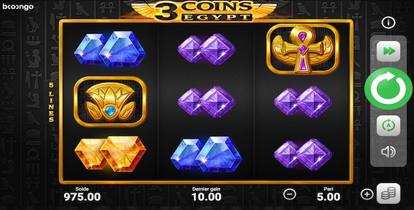 Avec 3 Coins Egypt, Booongo offre ce que les joueurs veulent