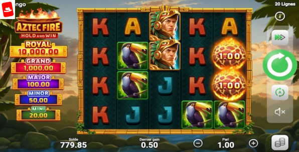 Aztec Fire: Hold and Win, la nouvelle slot Booongo avec sa mécanique de jackpots