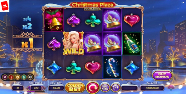 Christmas Plaza Doublemax : la machine à sous de Noël par Yggdrasil Gaming