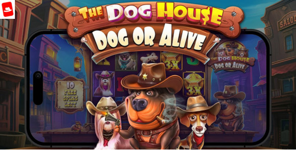 Machine à sous The Dog House Dog or Alive : rendez-vous au Far West !