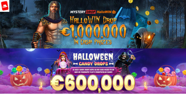 Jouez au casino en ligne à l'occasion d'Halloween pour gagner une part des 1,6€ million !