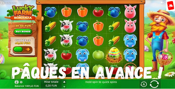 Lucky Farm Bonanza, la machine à sous BGaming pour les fêtes de Pâques