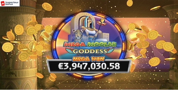 Un jackpot de presque 4€ millions avec le réseau progressif Mega Moolah !