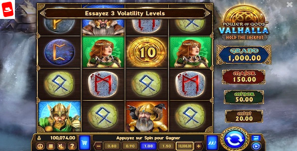 Avec Power of Gods: Valhalla, appréciez la mécanique Hold the Jackpot et ses possibilités de gains !