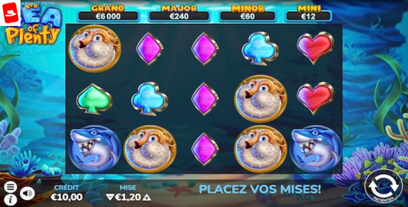 Sea of Plenty, nouvelle slot avec Wild, Respins, Free Spins et 4 jackpots !