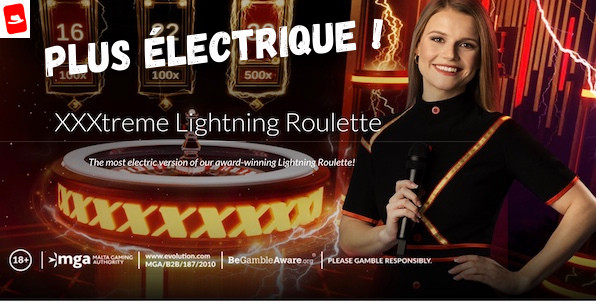 XXXtreme Lightning Roulette : Une nouvelle version de la meilleure variante de Roulette Live !