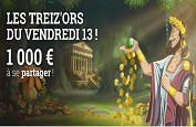 Vendredi 13 sur Cresus, 1,000€ à gagner