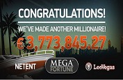 3,7€ millions de jackpot pour la machine à sous Mega Fortune