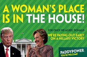 Paddy Power ou l'expert en coup de pub ! Il paie les paris voyant Hillary Clinton gagnante avant même les élections