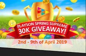 Playson Spring Supreme ! 30,000€ à gagner jusqu’au 9 avril